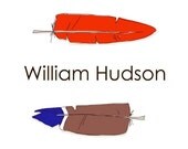 Custom Children's Art Print Set with Name and Birth Information- 2  8x10's or 5 x 7's