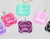 2013 LDS Primary Theme "I Am a Child of God" Glass Tile Necklace