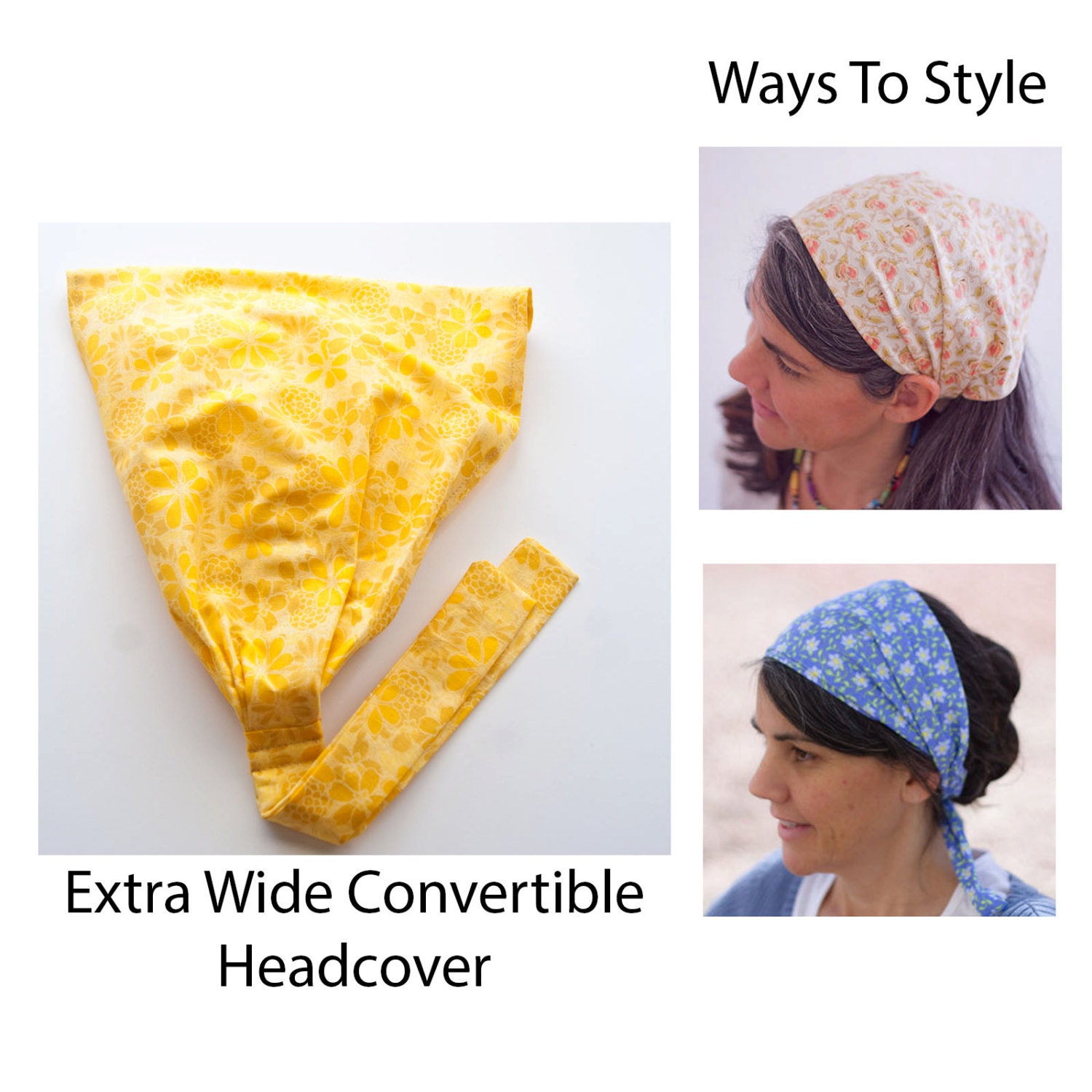 Retro Boho Headband  Bohemian  Head Wrap Hair Scarf Headcovering --
