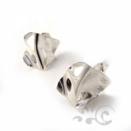 Origraphy"Statment Silver Earrings