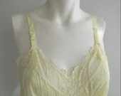 Memorial Day Weekend SALE vintage. 70s Yellow Slip