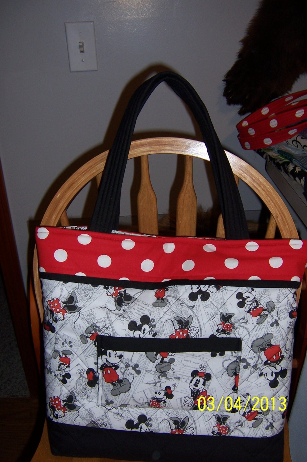 Mickey Mouse print  Large tote bag