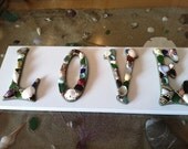 Sea Glass and Sea Shell Love Sign