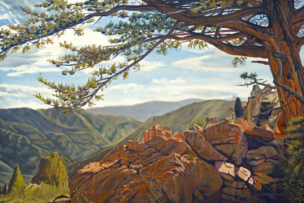 Landscape Painting Print - Mountain View - 11" X 14" Giclée