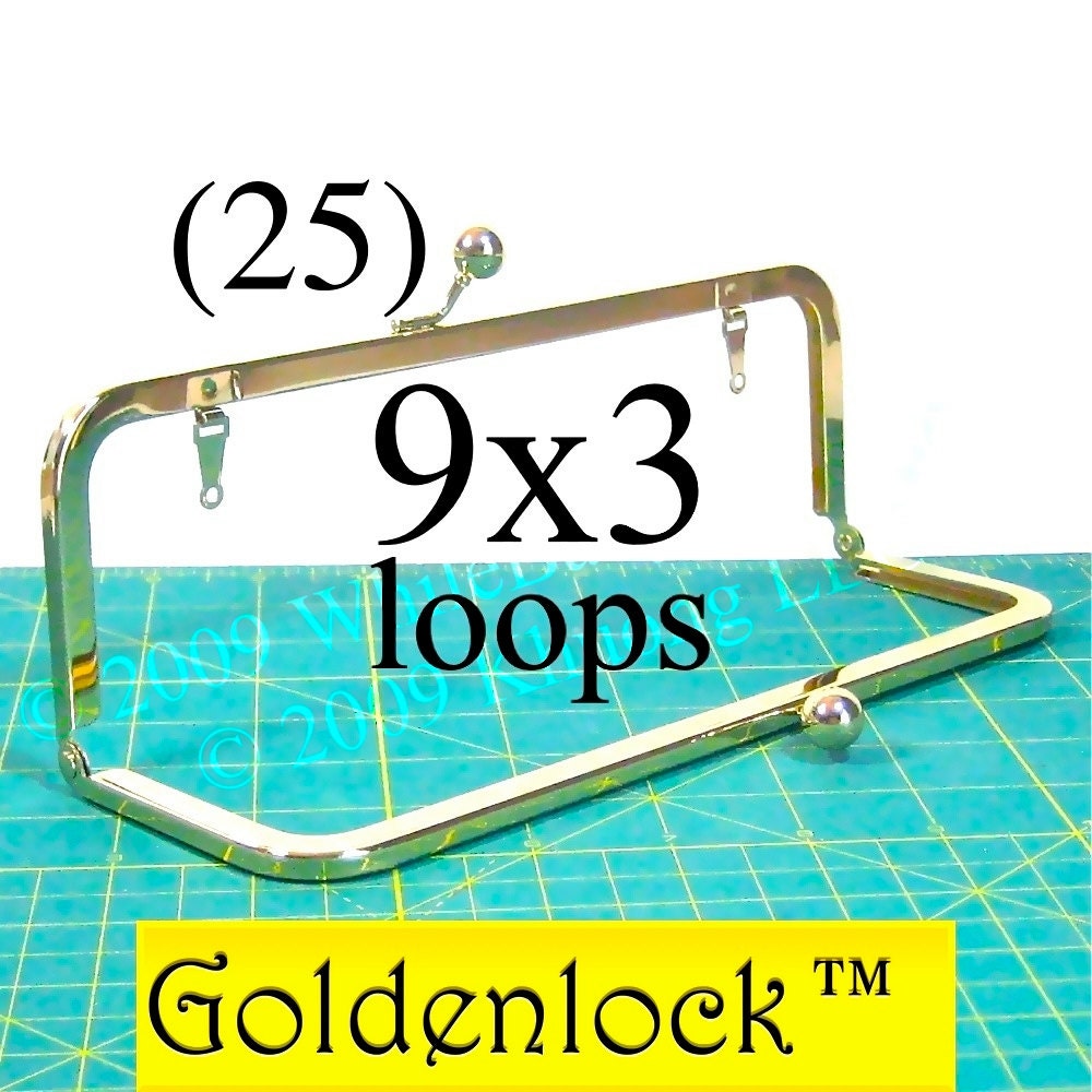 19% OFF 25 Goldenlock(TM) 9x3 purse frame kisslock loops