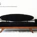 Danish Mid Century Modern Jetsons Black and Maple Daybed Sofa