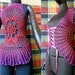 Crochet Summer Vest - Red To Purple Tie Dye Effect Flower Mandala