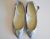 Mia ankle strap pointed flats (Handmade to order)