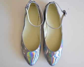 Mia ankle strap pointed flats (Handmade to order, take 15 days to be made plus shipping ETA)