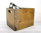 Vintage Industrial Wood Crate / Industrial Storage