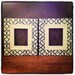 Moroccan Stenciled 8x10 Wood frame with chunky trim