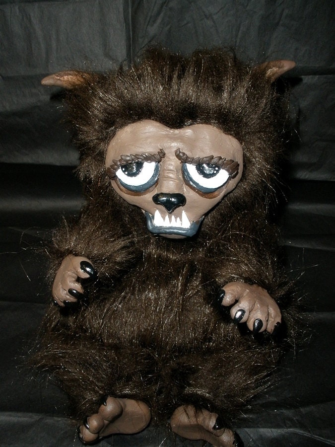 Werewolf  Plush, Sculpture Art Toy Handmade Monster