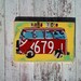 Funky VW Surf Bus Beach Ocean Road Trip Yellow Red Green Teen Toddler Car Custom License Plate Art Recycled States