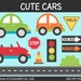 Cute Cars Clipart - Digital Clip Art Graphics for Personal or Commercial Use