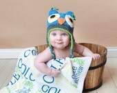 Personalized Baby Blanket - Monogrammed Baby Gift - Birth Announcement - Baby Shower Gift - Newborn Photo Prop