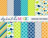 Sweet Whales Boy Hues- Digital Paper Pack for Personal or Commercial Use Il_170x135