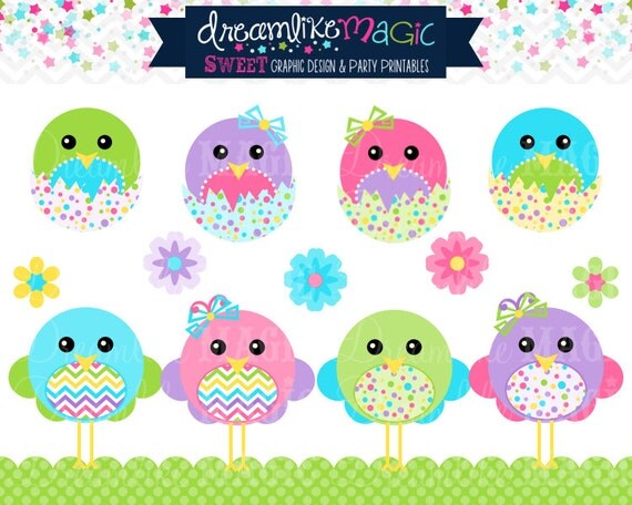 Springtime Peepachicks- Clipart for Personal or Commercial Use Il_570xn