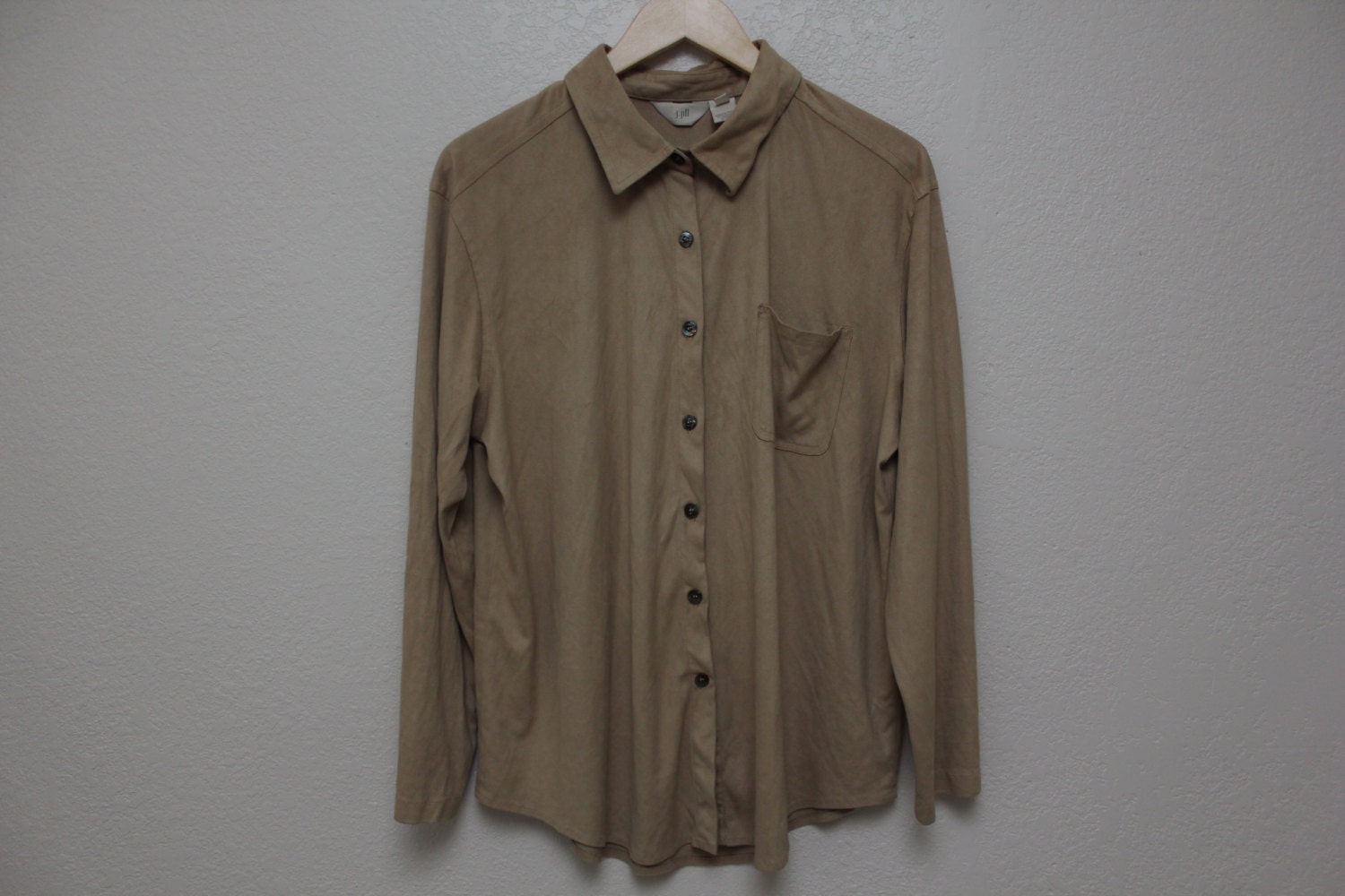 Vintage Tan Suede Blouse
