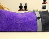 EYE PILLOW with Removable Cover - Organic Herbs and Flax - Choice of Blend- Deep Purple Willows