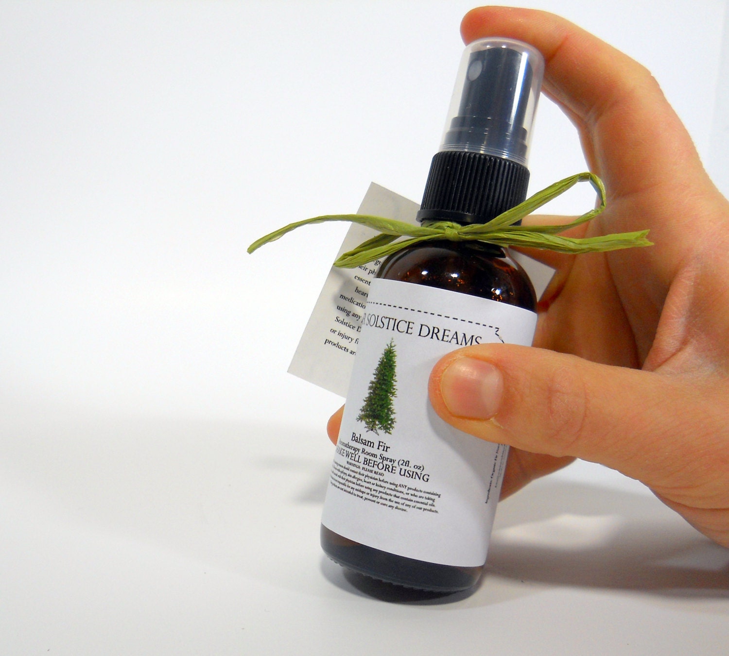 Organic Balsam Fir Room and Linen Spray, Small Aromatherapy Spray, Small Bathroom Spray, 2 Fl Oz, Balsam Spray