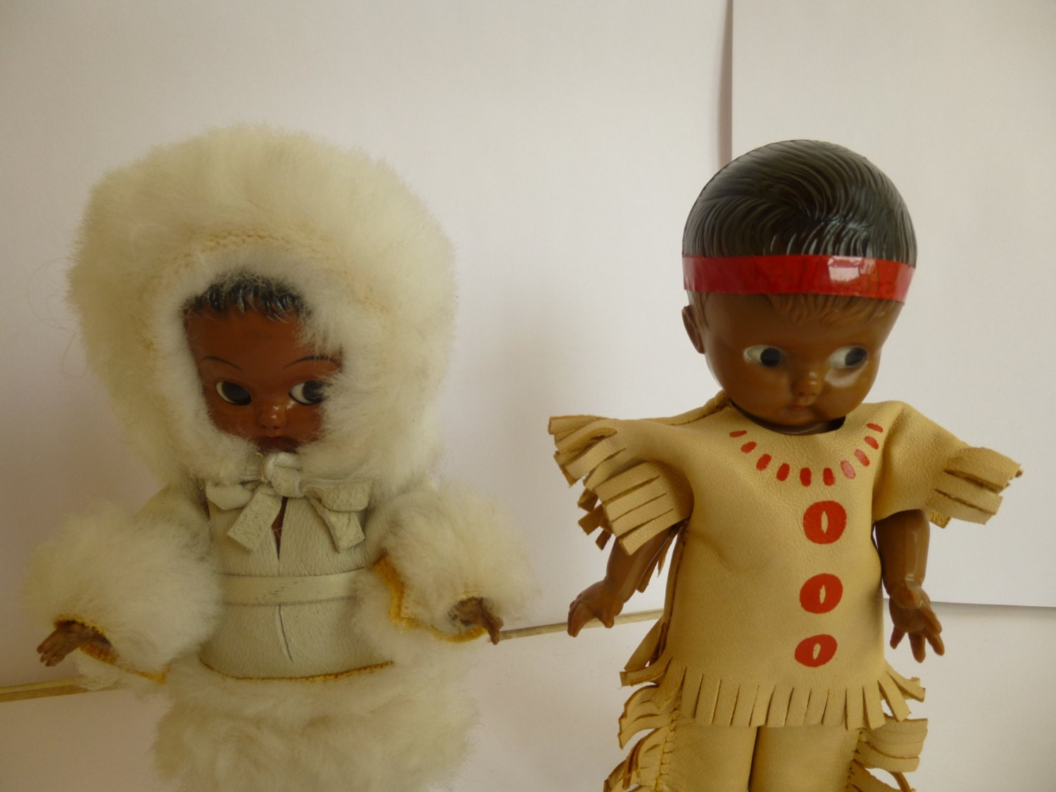 Vintage Dolls Eskimo  and Indian Children