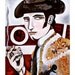 11,5 x15 inches Print. Torero smoking, art print, bohemian, illustration, portrait. 