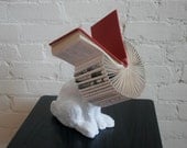 Book Head Bunny (Original Sculpture)