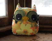 owl pillow, stuffed owl plush, owl decor, owl toy