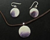 wampum earrings and pendant