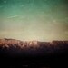 Landscape photography - brown mountains of the southwest - blue green teal sky with shooting stars 8x12
