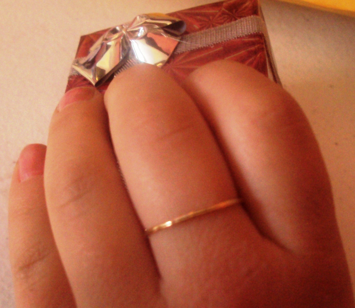14kt SOLID Gold,  stacking ring, handcrafted, wedding, engagement, mothers gift, thin and dainty