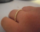 Gold ring: Beaded rings, etsy jewelry, bead wire,10kt gold, handcrafted, mothers day gift, etsy gold ring, 1.75mm thick