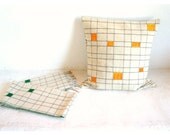 C a j a s  Pillow.  Hand-Embroidered X-Grande Wool Floor Throw Pillow. Choose Your Embroidery Color