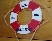 OOAK Reclaimed Wood Life Preserver Sign. Beach Sign. Nautical Sign. Lake Decor. Made to Order