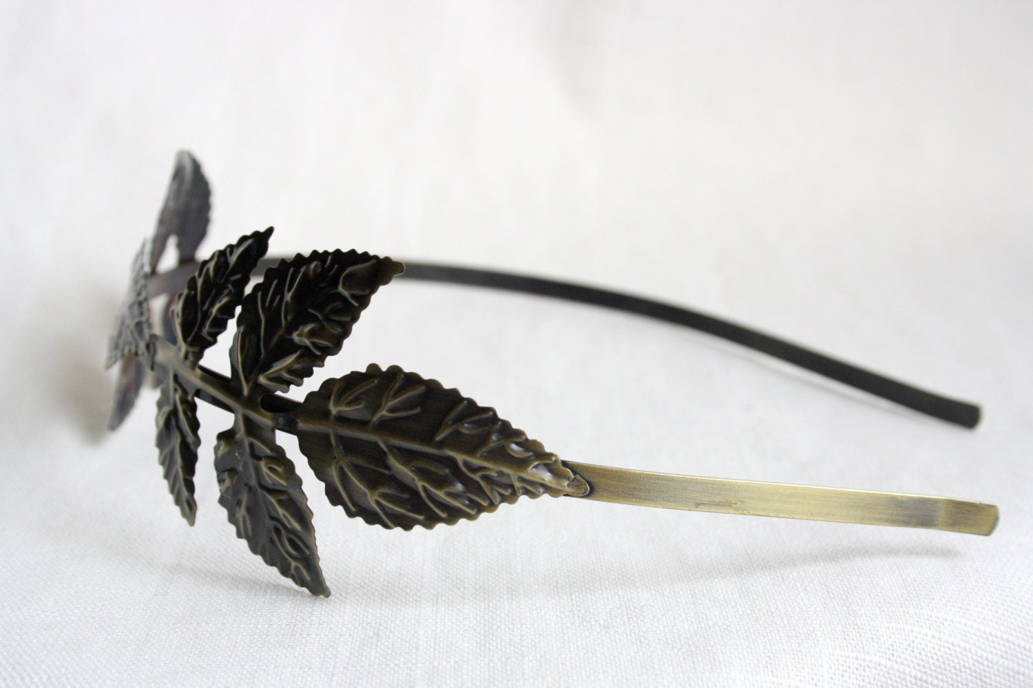 MUSE Grecian Leaf Headband in Antique Bronze