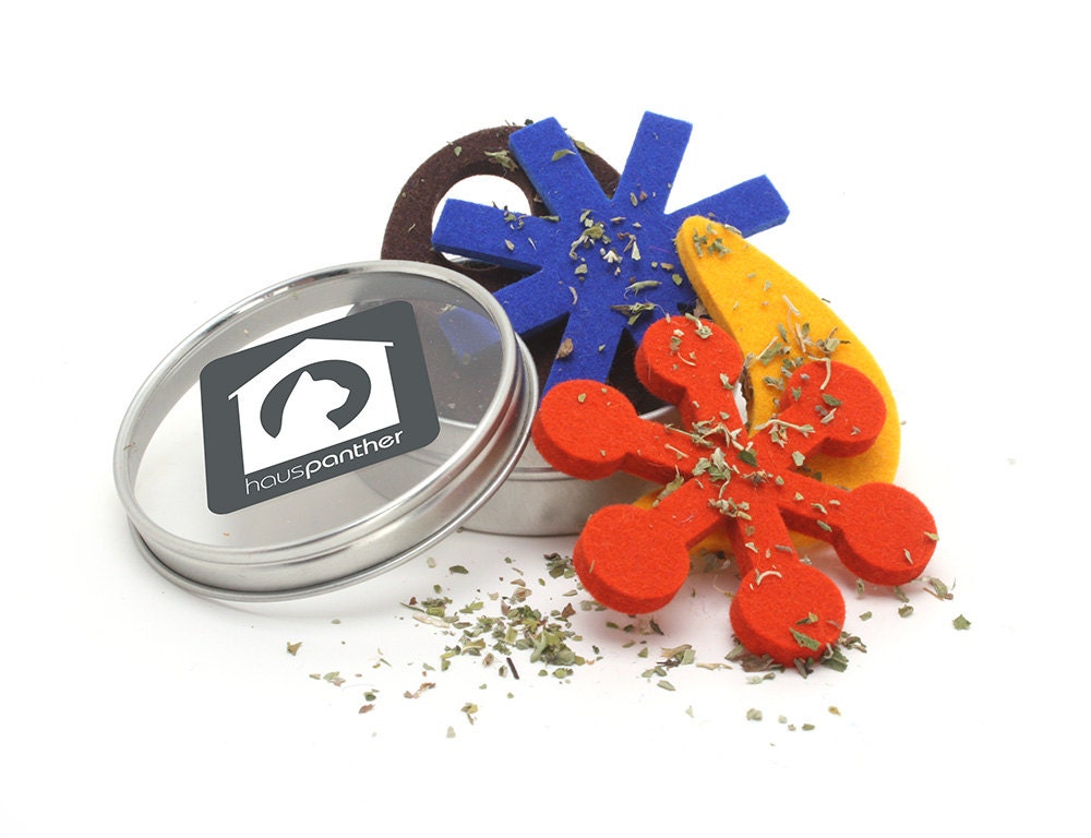 Atomic Flyers Hipster Colors - Eco-friendly Merino Wool Felt Cat Toys with Organic Catnip
