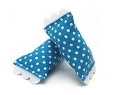 ModShakers Catnip Rattle Toys - Set of Two (Blue and White Polka Dots)