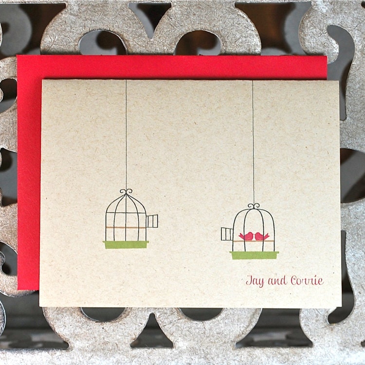 Wedding Thank You Cards / Wedding Thank You Sets- Let's Stay Together - Recycled Card Stock