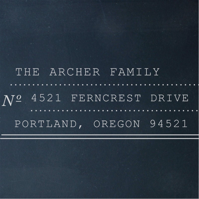Custom Rubber Stamp - Eco Mount Address Stamp  - Archer