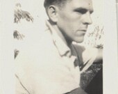 Vintage Photo of a Man Sitting in Profile A05302