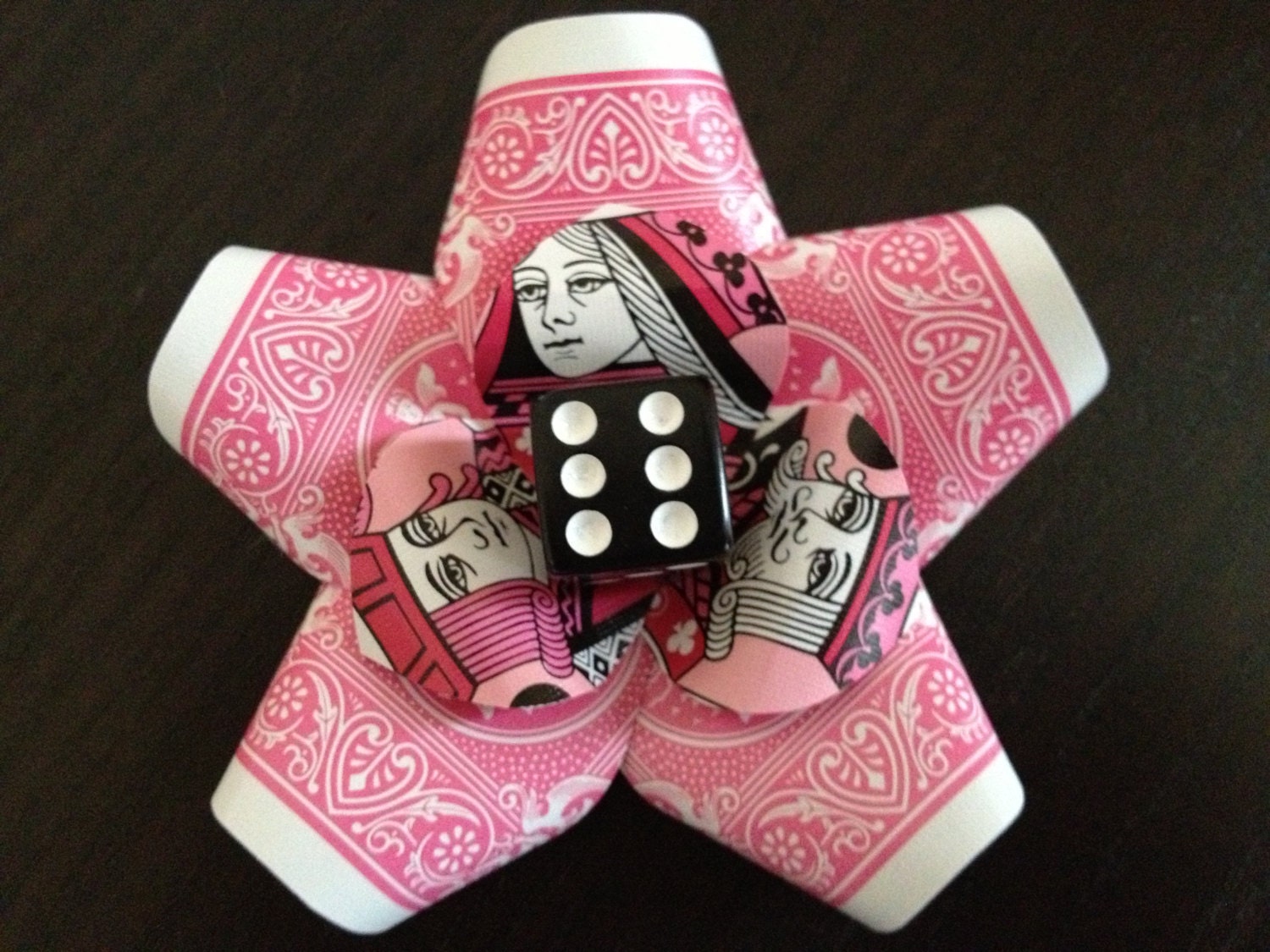 Playing Card Flower with dice Mini Hair Flower Fascinator