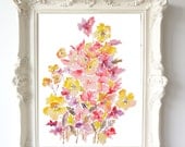Fresh Pick No. 3, Large Watercolor Print, Watercolor Flowers