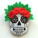 Sugar Skull Rock n Roll Wedding Boutonniere