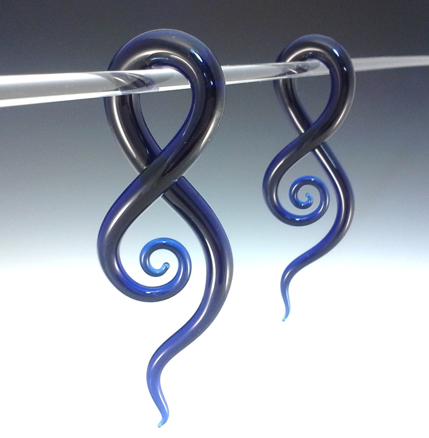 8g,6g,4g,2g,1g,0,00g OPUS Shapes Ear Plug Gauges for Stretched Ears 100% Hard Glass