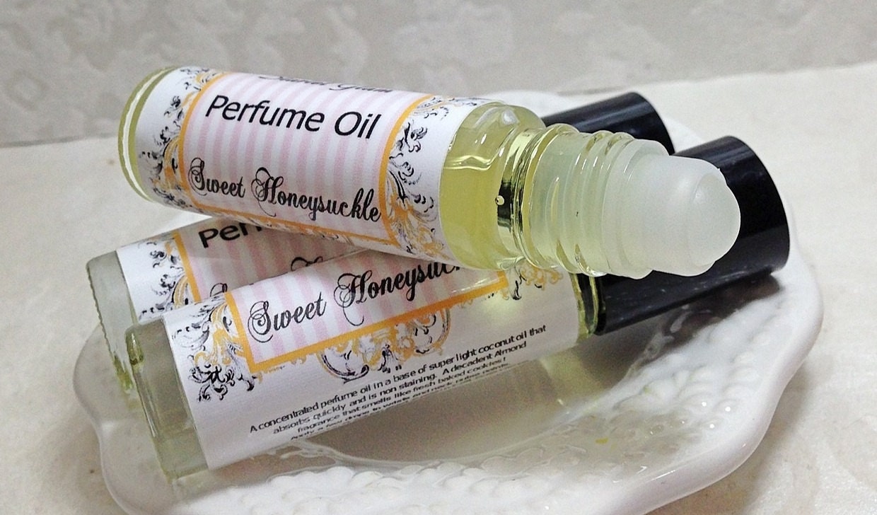 Sweet Honeysuckle Perfume Oil, Vegan Perfume Oil, Roll On Perfume Oil