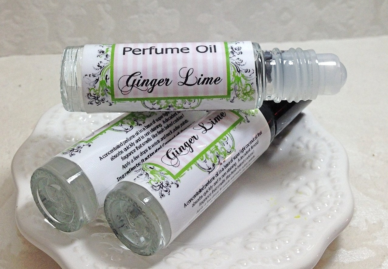 Ginger Lime Perfume Oil, Vegan Perfume Oil, Roll On Perfume Oil