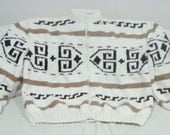 Father's day - Hand Knit Mens Sweater 4XL The Dude Big Lebowski Sweater Cardigan / READY TO SHIP