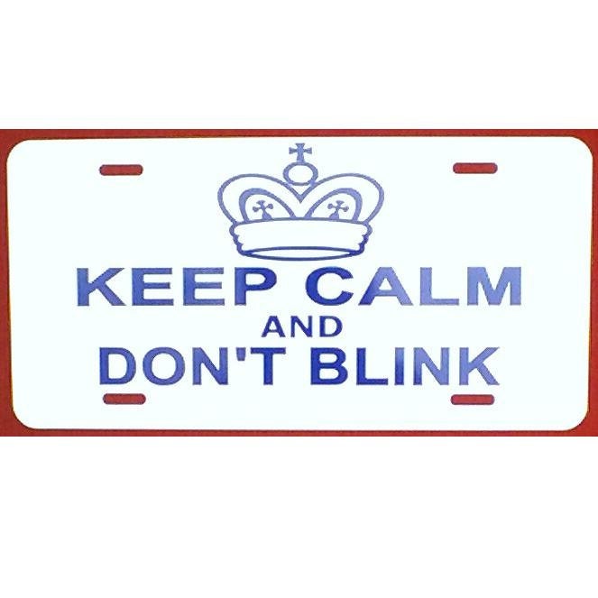 Doctor Who Inspired License Plate Keep Calm and Don't Blink Car Tag