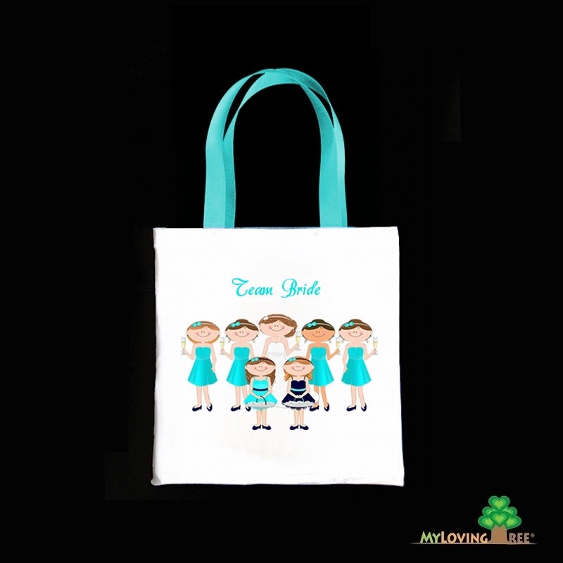 Personalized bridesmaids gifts bags wedding or bridal shower party or wedding favors or thank you gift totes Il_170x135