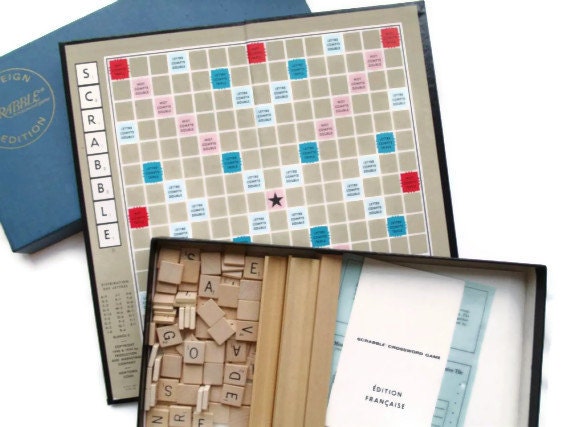 Vintage French Edition Scrabble Game 1955